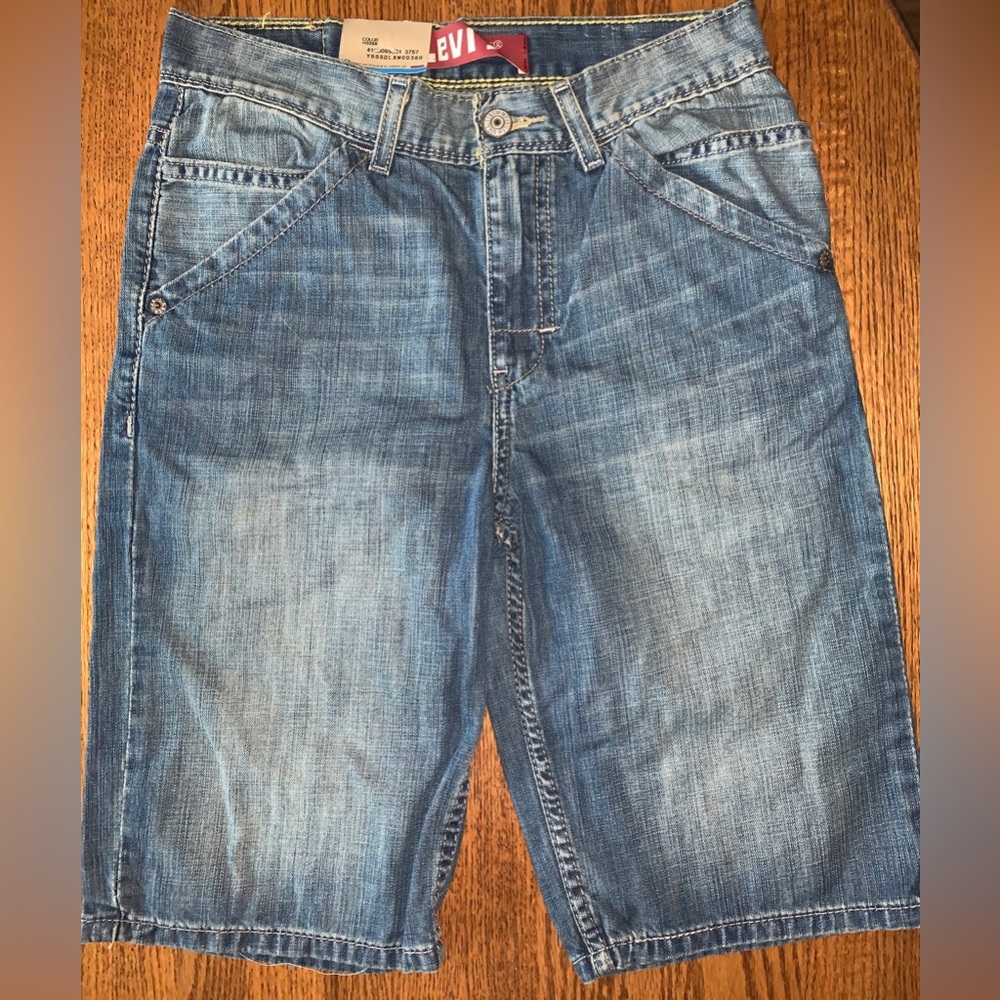 Levi Denim Jean Shorts Boys Sz 12 W 26‎ New With Tags